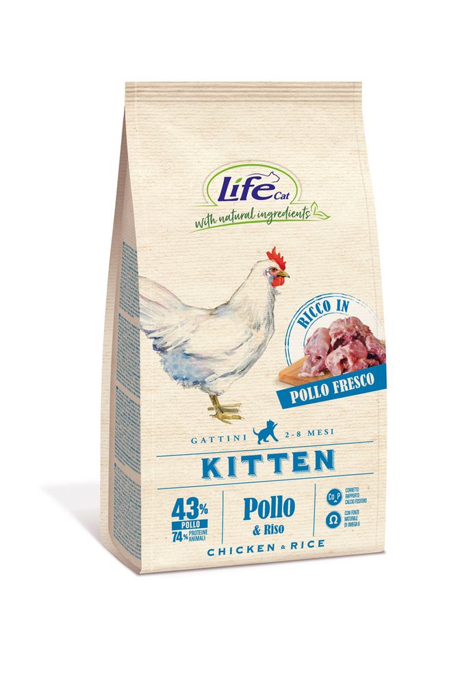 Корм Lifecat Kitten Chicken для котят со свежей курицей 1,5 кг
