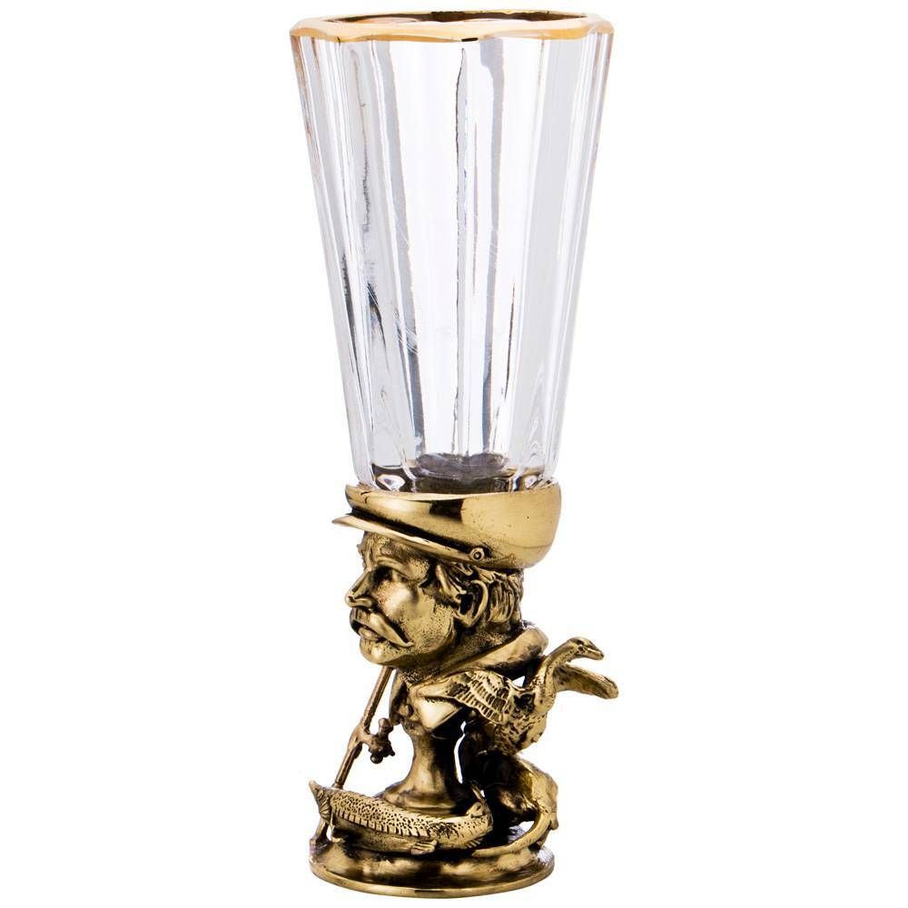 НАБОР ИЗ 2-Х ЛАФИТНИКОВ ДЛЯ ВОДКИ "С ОХОТЫ НА РЫБАЛКУ" 50 МЛ. (КОР=1НАБОР.)