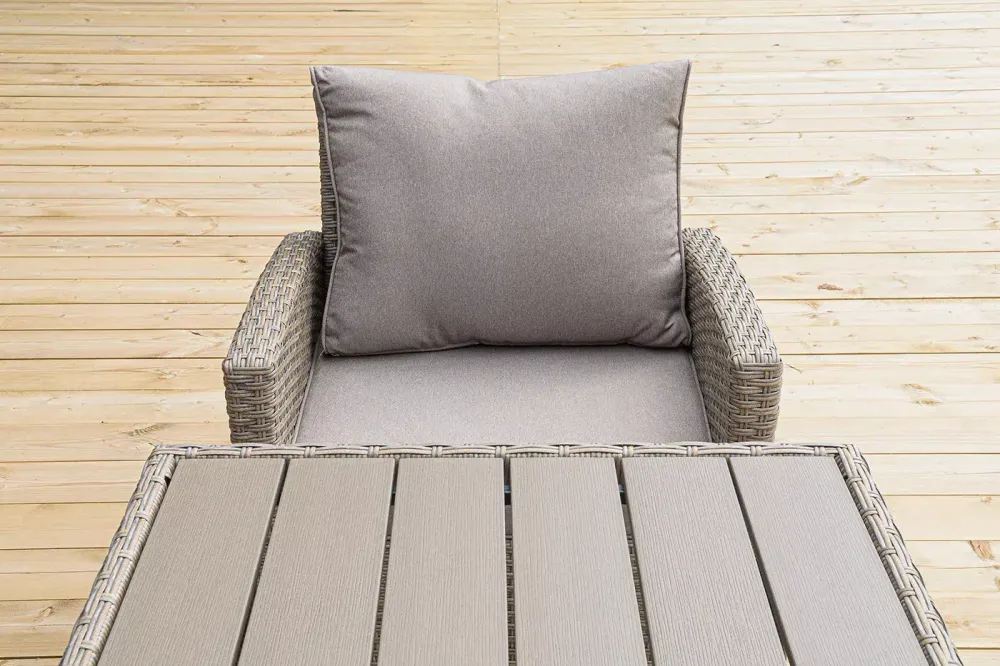 "Мэдисон" обеденная группа из искусственного ротанга, цвет соломенный