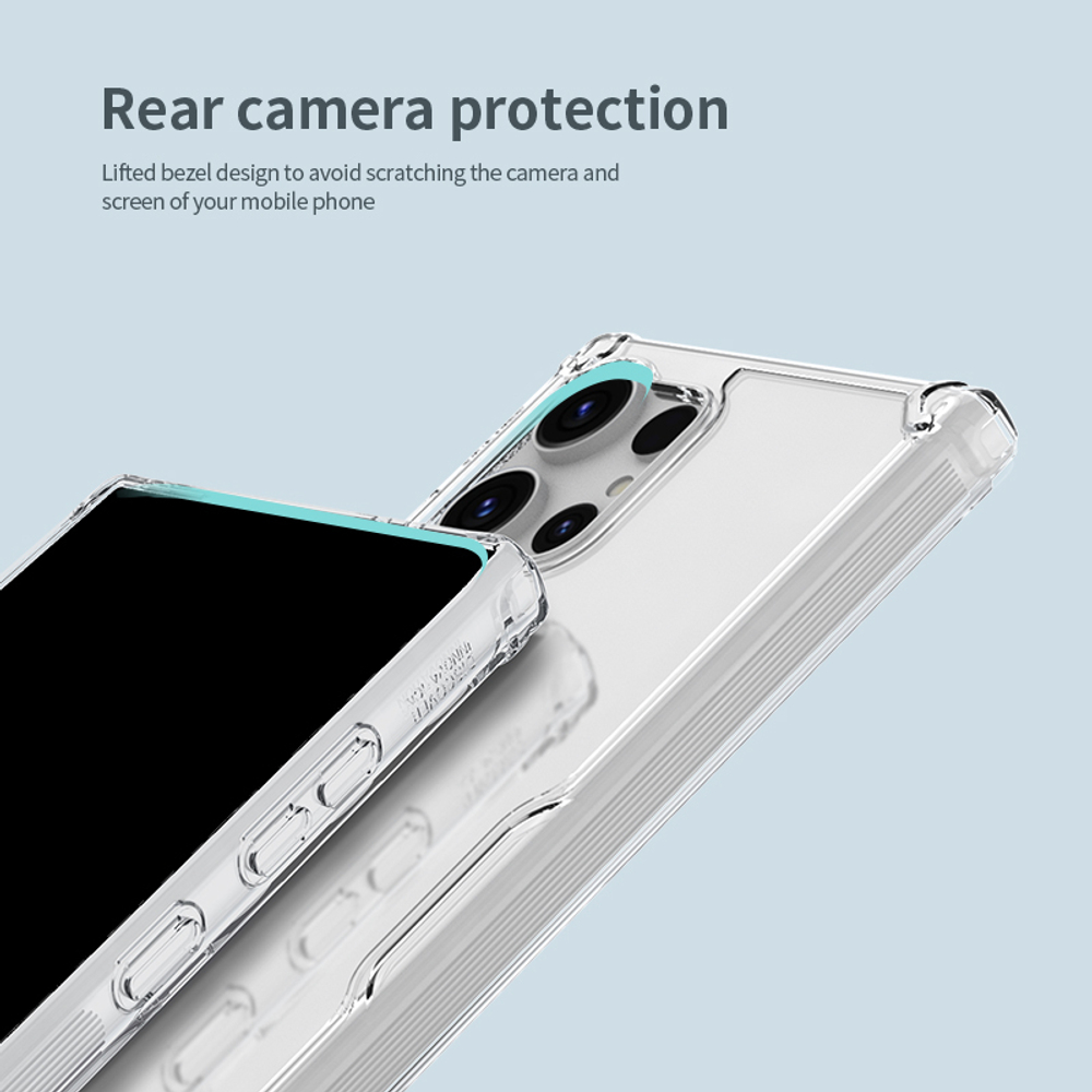 Усиленный прозрачный чехол от Nillkin для Samsung Galaxy S24 Ultra, серия Nature TPU Pro Case