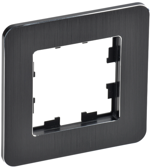 BRITE Рамка 1-местная РУ-1-1-Бр металл черный RE AL IEK