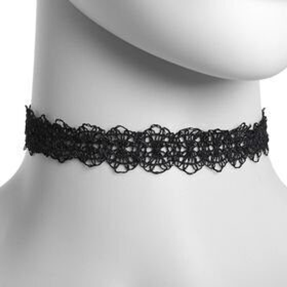 Чокер "Александрия" ажурный, завитки, цвет черный 1686707