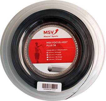 Теннисные струны MSV Focus Hex Plus 38 (200 m) - черный