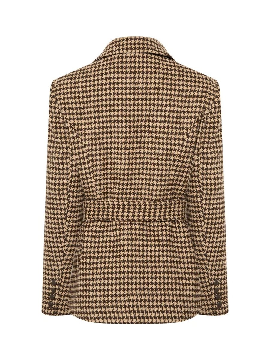 Жакет- пальто из шерсти, Бежевый