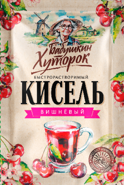 БАБУШКИН ХУТОРОК кисель (САШЕ) ВИШНЯ 30гр (1х50)