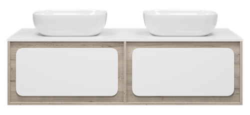 Тумба под раковину Misty Дубль 150 подвесная