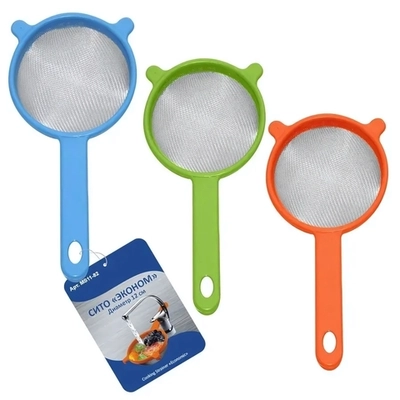 Сито 12 см Эконом (сталь, плстик)