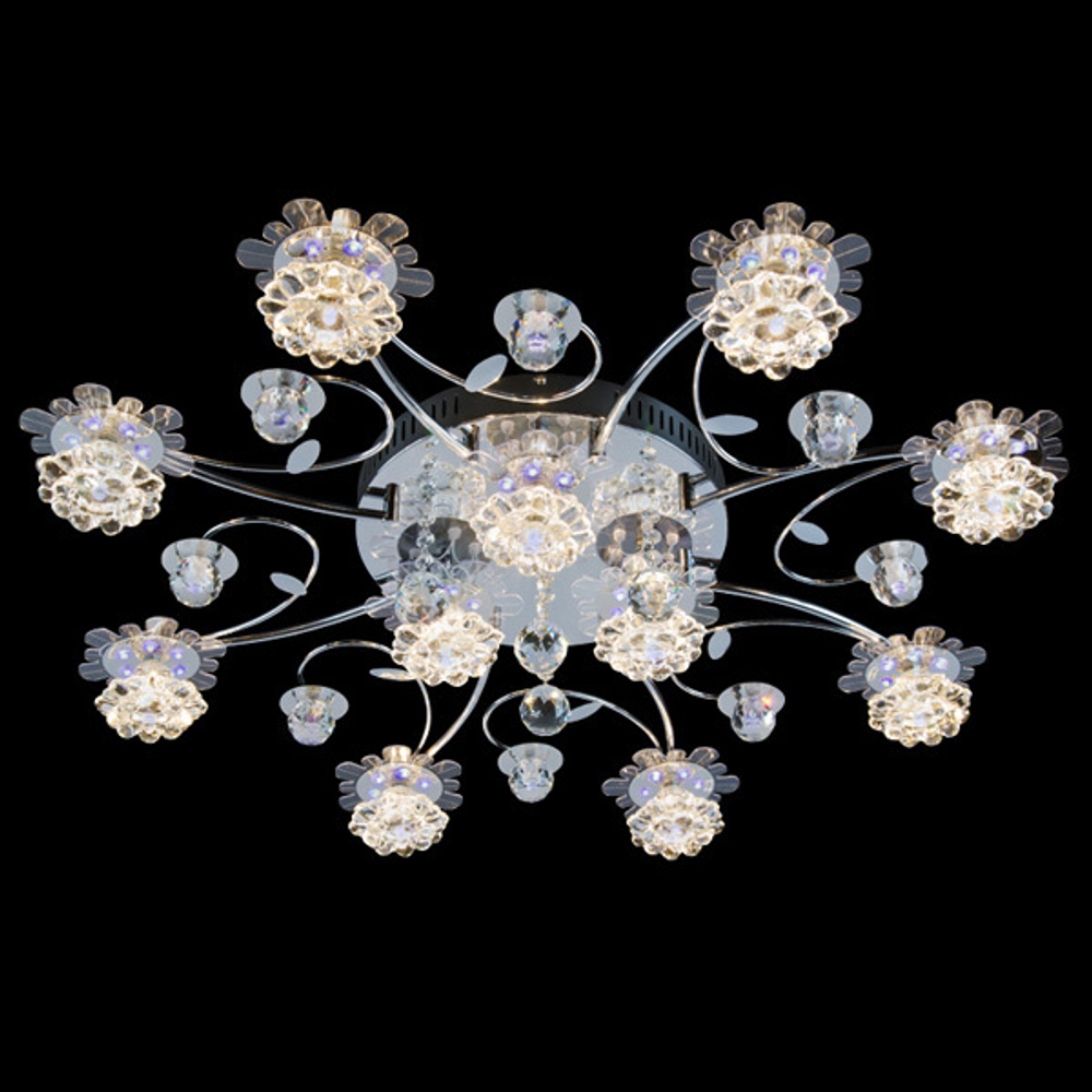 Люстра 4879/11 хром/красный+синий+фиолетовый