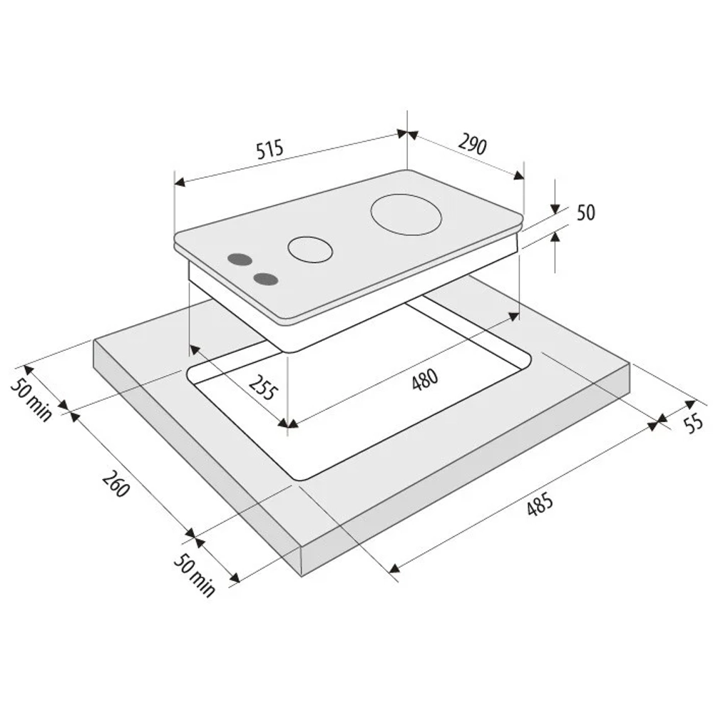 Газовая варочная панель Krona Calore 30 BL