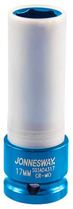 S03AD4317 Головка торцевая ударная удлиненная тонкостенная 1/2"DR для легкосплавных колесных дисков, 17 мм