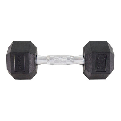 Гантель TORRES 5 кг, PL51905, металл в резиновой оболочке, форма шестигранник, черный