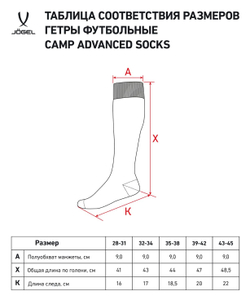 Гетры футбольные CAMP ADVANCED SOCKS, красный/белый