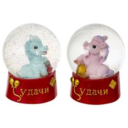 GAEM Фигурка декор в стекл шаре "Лошадка", L6 W6 H8 см, 2в.