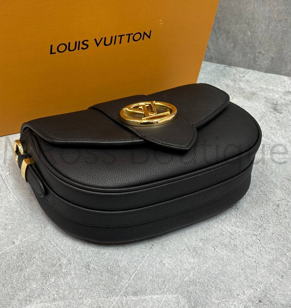 Женская черная сумка LV Pont 9 Soft PM Louis Vuitton премиум класса