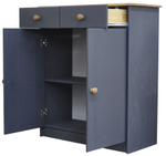 Комод, 78х35х89, Хаба, для одежды и игрушек, с ящиками, в прихожую, массив дерева, серый, Dipriz