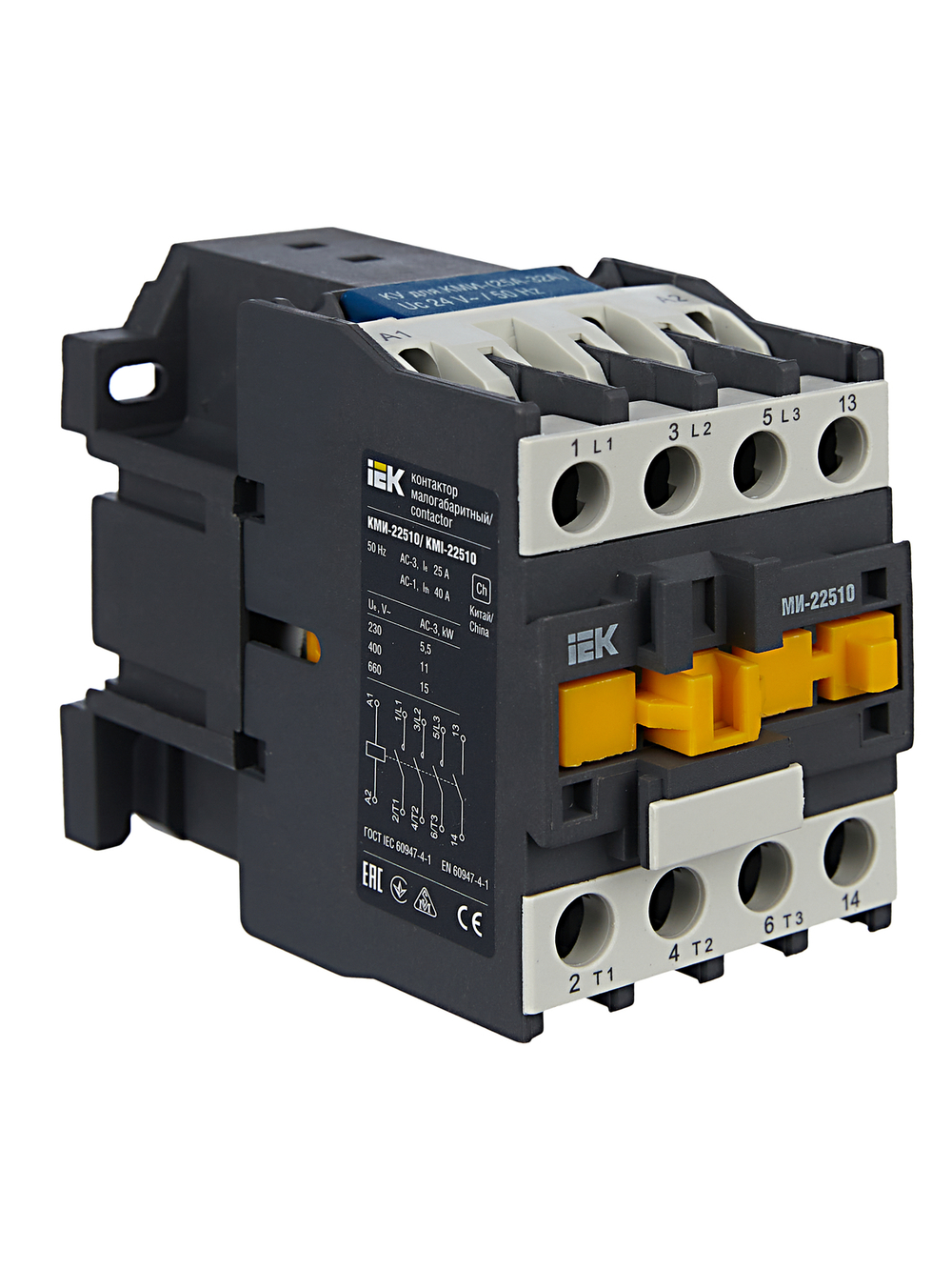 Контактор КМИ-22510 25А 24В/АС3 1NO IEK