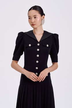 Платье Primavera (Примавера) черный с клапанами