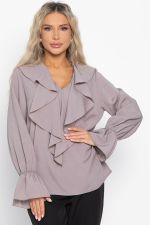 Блуза шифоновая Вэнси (бежевая) Б15024-8М LT Collection