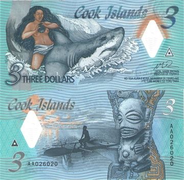 3 доллара 2021 Острова Кука