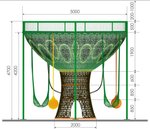 Вязаный лабиринт "Дерево" 5*4,2 м