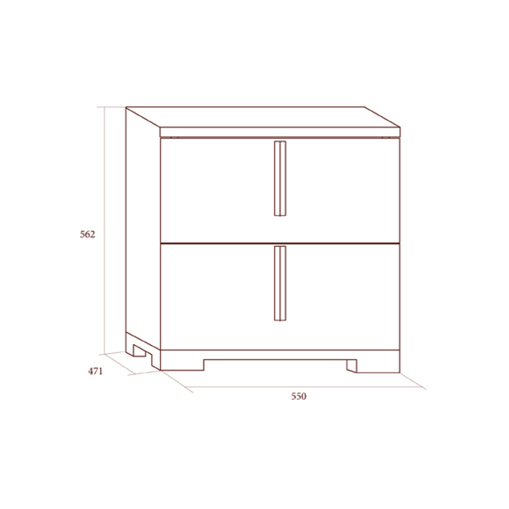 КАНАЛЕТТО Тумба прикроватная