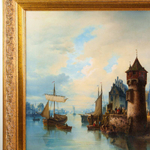 Картина  «Вид портового города / ANSICHT EINER HAFENSTADT»