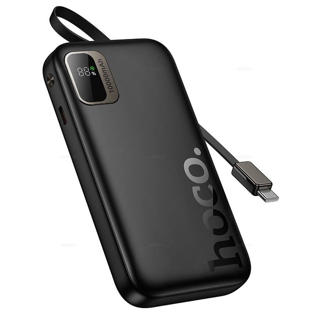 Hoco Q51 Key PD20W портативный аккумулятор с выдвижным кабелем (10000mAh) (black)