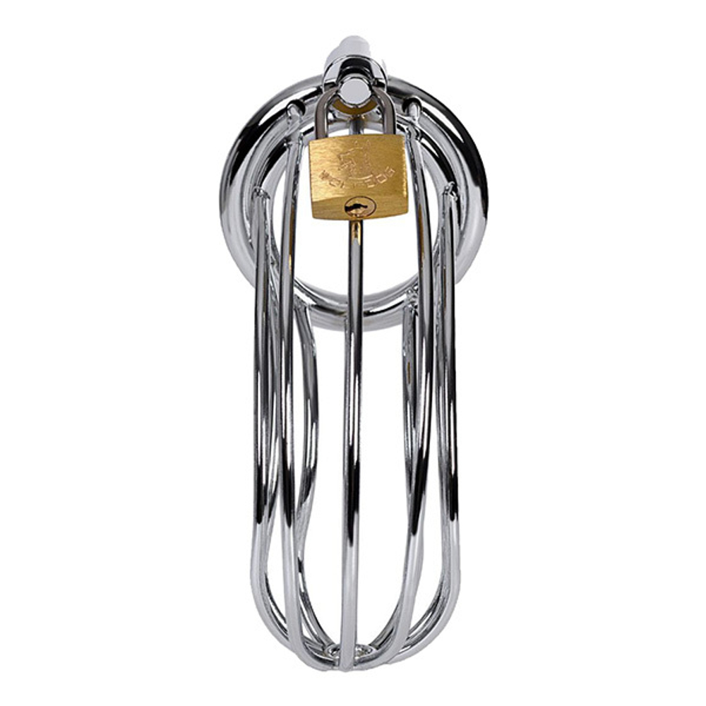 Серебристый пояс верности на замочке ToyFa Metal 717203