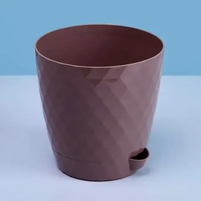 Горшок для цветов пластиковый 3л d-18см «Румба»с подоном мокко