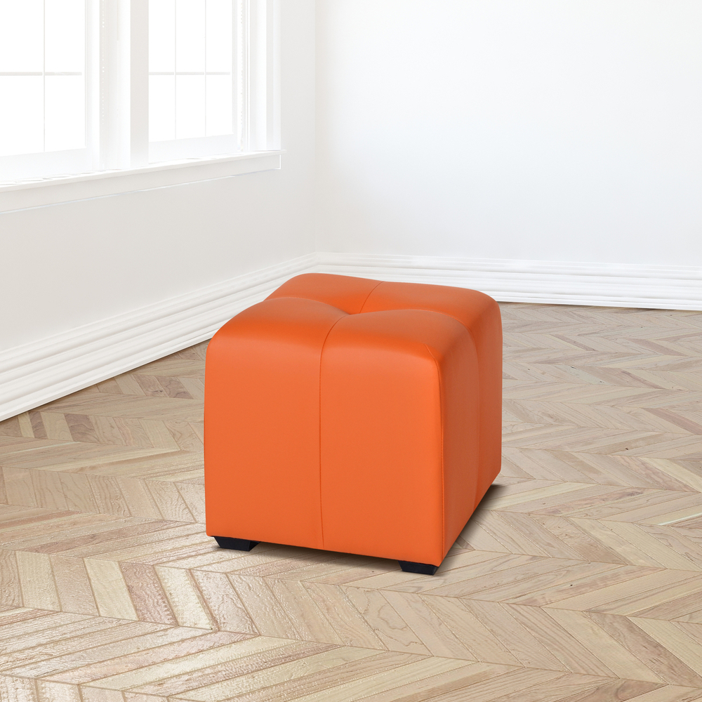 Пуф Николь Оранжевый ЭкоКожа