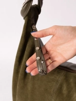 сумка большая через плечо шоппер натуральная замша