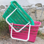 Корзина пластиковая переносная с 2мя ручками, цвет в ассортименте