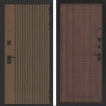 Дверь Входная Бункер BN-02 ФЛ-116 Орех Бренди, металлическая