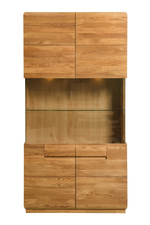 Шкаф с витриной Parma-2 из массива дуба