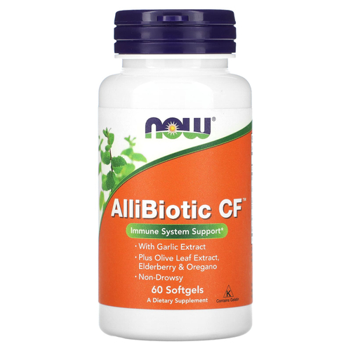 NOW Foods, AlliBiotic CF, 60 капсул