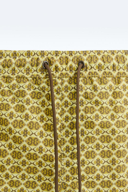 ZARA ПЛАВКИ С ГЕОМЕТРИЧЕСКИМ ПРИНТОМ, БЕЖЕВЫЙ