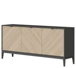 Тумба Fjord 3 двери глубина 42 см (темно-серый)