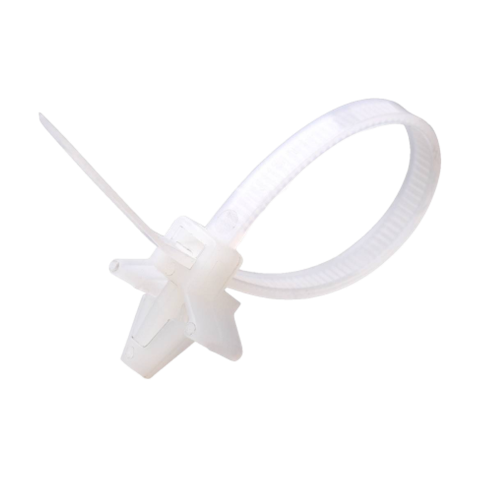 Хомут анкерный нейлоновый ЭРА NO-225-215 2.5 х 100 мм белый 50 штук | Хомуты анкерные