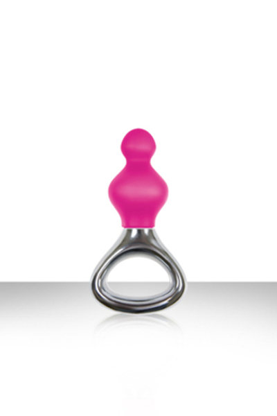 Розовая анальная елочка Jolie Platinum Plug Small из силикона - 9,9 см.