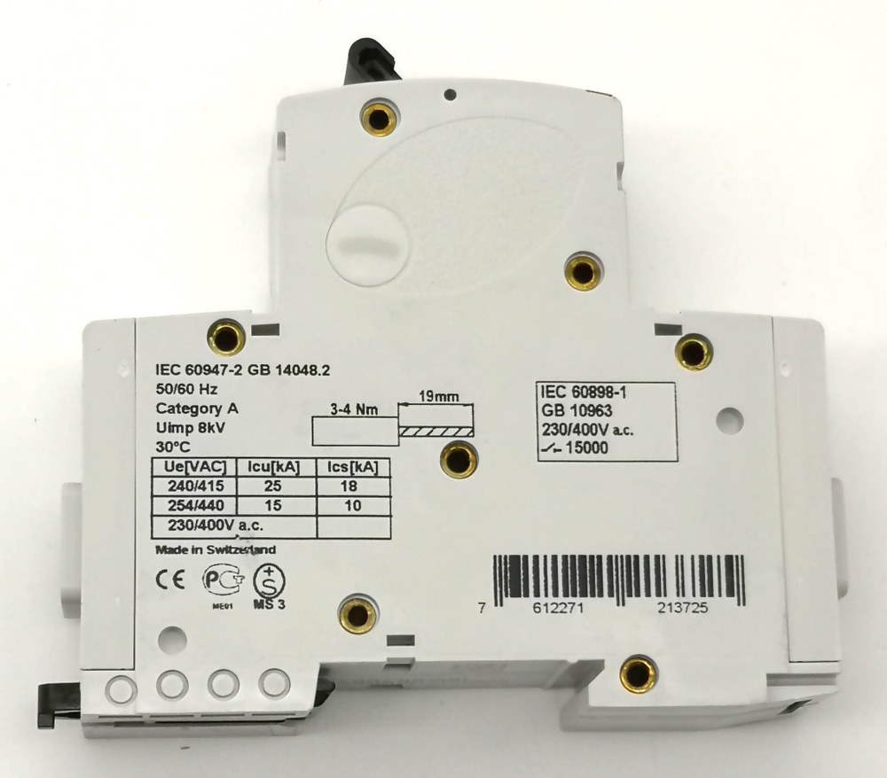 Автоматический выключатель ABB S801 C100 100А 25кА 1п C 2CCS8810010824