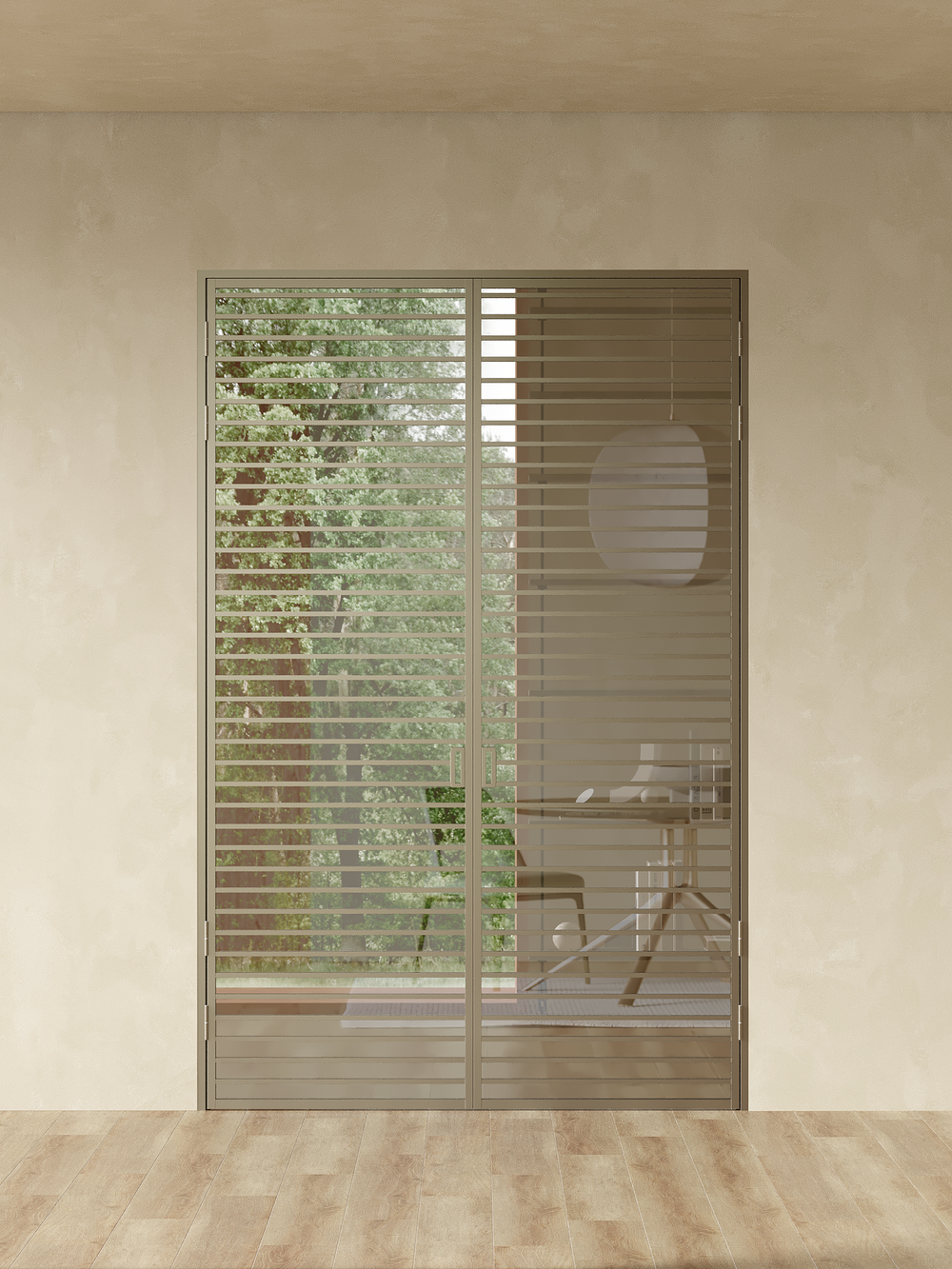 Распашная алюминиевая перегородка Minoli 12
