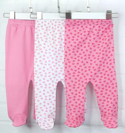 Набор ползунков пенье (3шт), для девочки, р.р. 56, цв в ассорт, (Аmoteks)