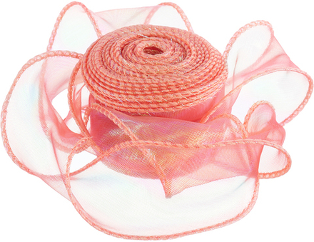Лента декоративная (4 см*9,14 м) Органза с леской, Утренняя роза, Хамелеон, 1 шт., 6233843