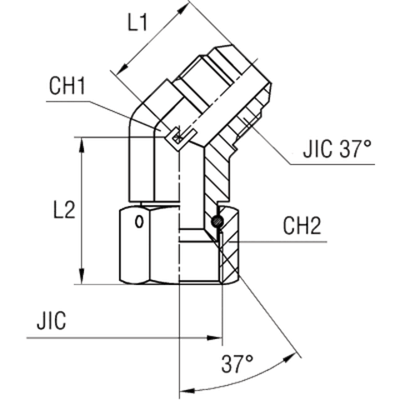 Соединение PN45 JIC 7/16