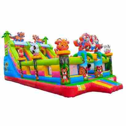 Коммерческий надувной батут «Тигриная страна 4», 10*5*5 м