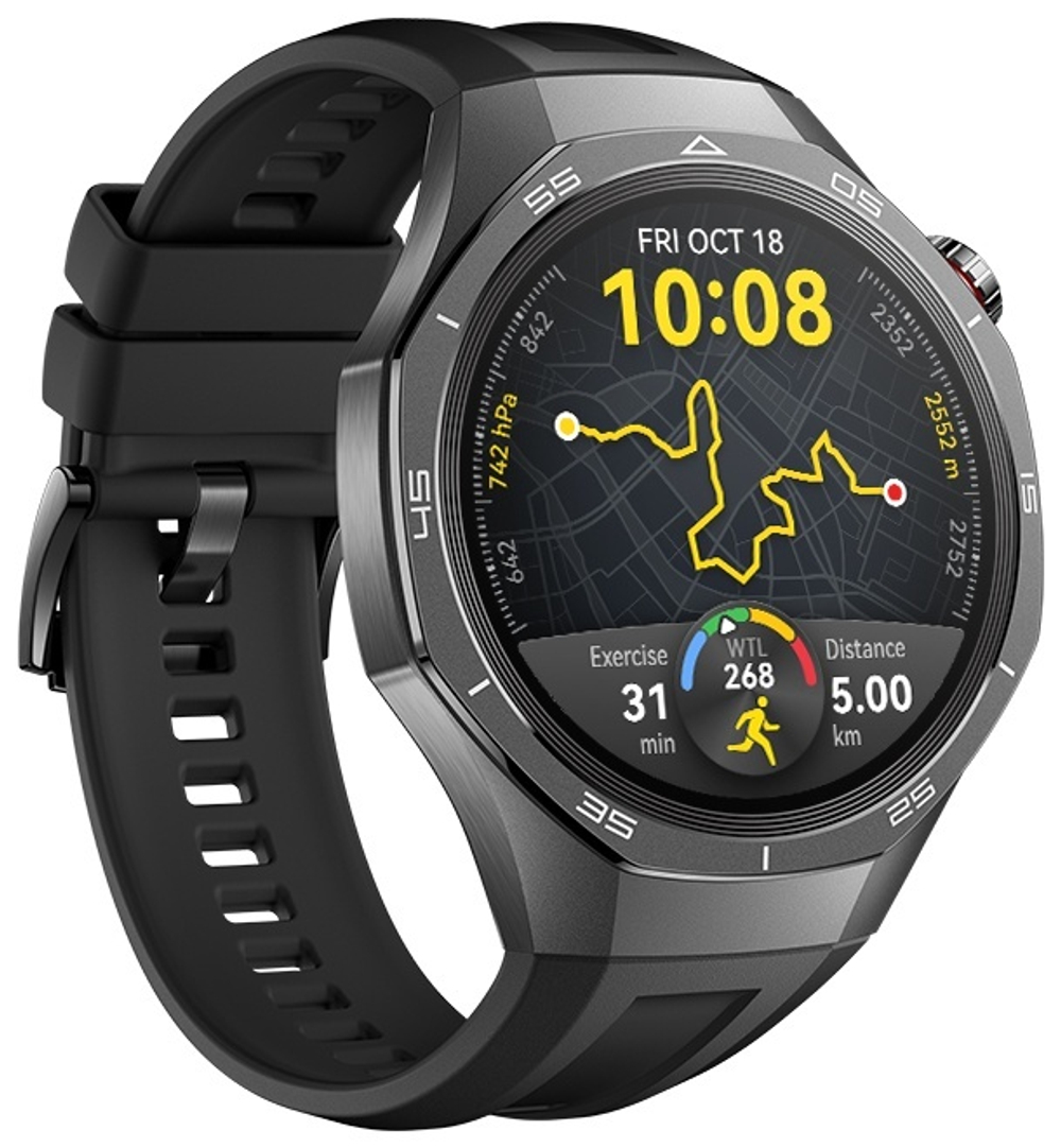 СМАРТ ЧАСЫ HUAWEI GT 5 PRO (46MM) BLACK FLUOROELASTOMER STRAP VILI-B29F