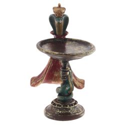 GAEM Изделие декоративное "Змея с блюдом", D 15 см, L17 W19 H29 см