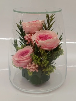 натуральные кустовые пионы в стекле, вакуум*