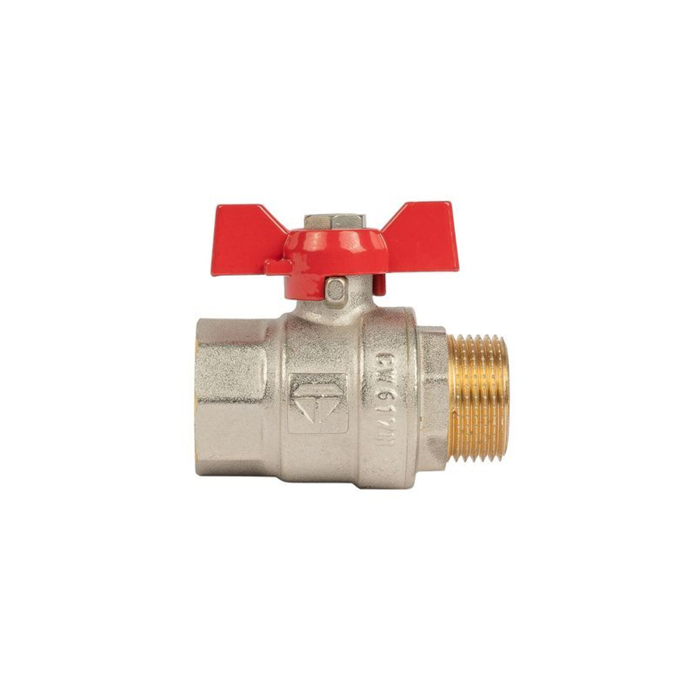 Кран шаровый НР-ВР 3/4" бабочка HLV