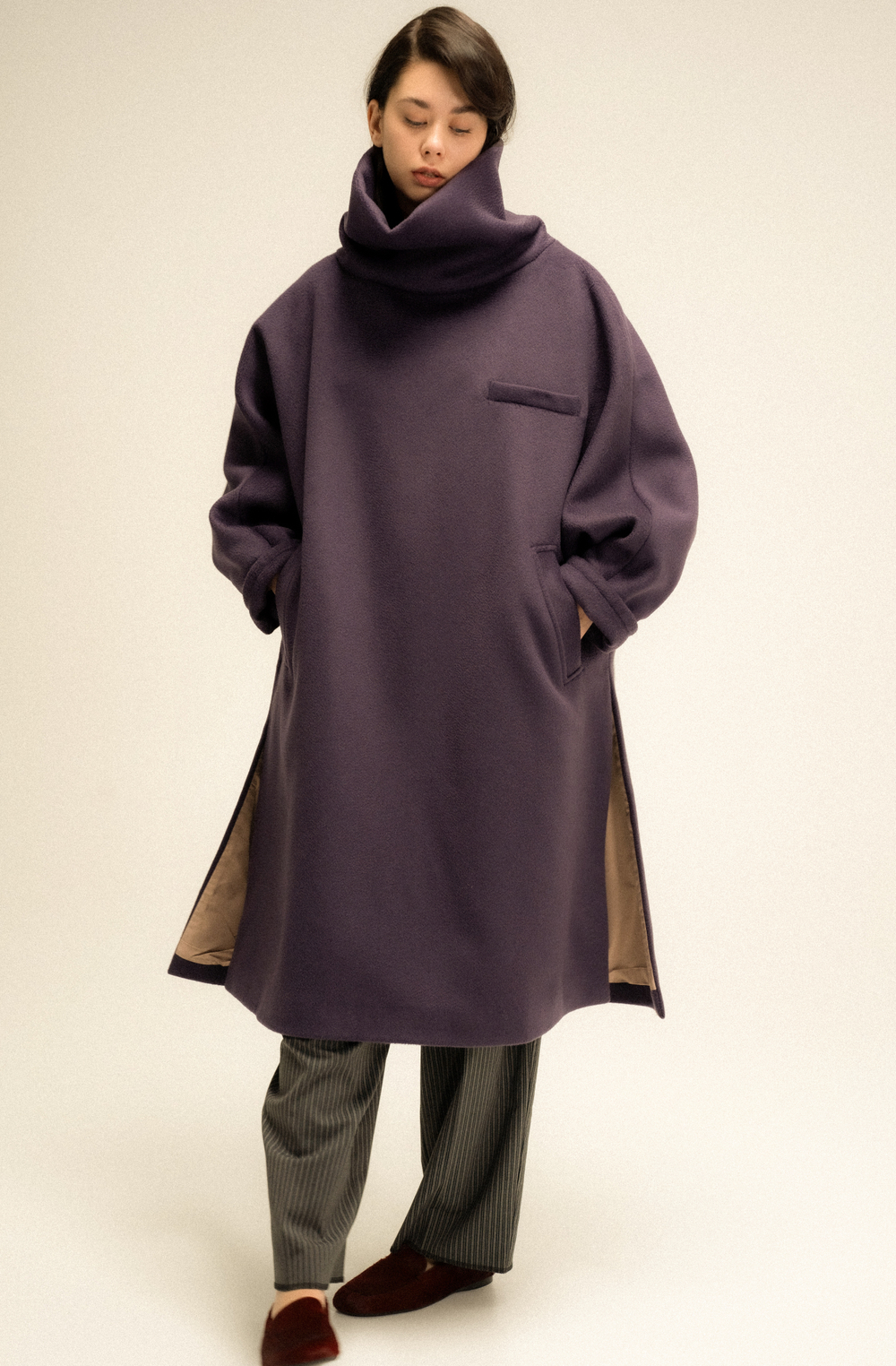 Пальто без застёжки